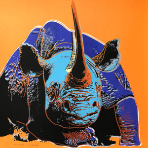 Warhol, Black Rhinoceros - Endangered Species